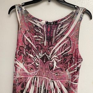 Sleeveless summer dress pink and multiple colors